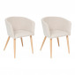 Lot de 2 Fauteuils à Dîner "Marlo" 76cm Beige|Chaise|Paris Prix