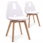 Lot de 2 Chaises Scandinave "Flaubert" 84cm Blanc|Chaise|Paris Prix