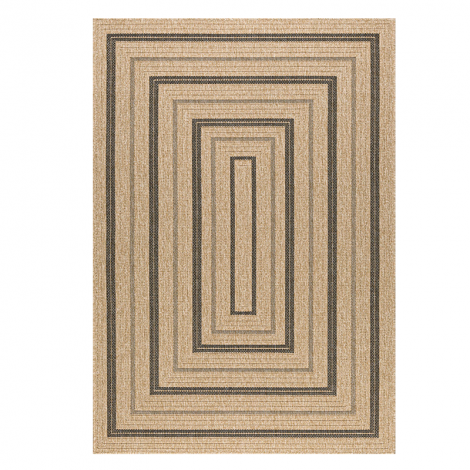 Tapis d'extérieur MENORCA marron et noir aspect jute 160x230 cm|Tapis|Baita Home