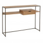 Console 1 Tiroir Design "Giuseppe" 120cm Naturel|Console|Paris Prix