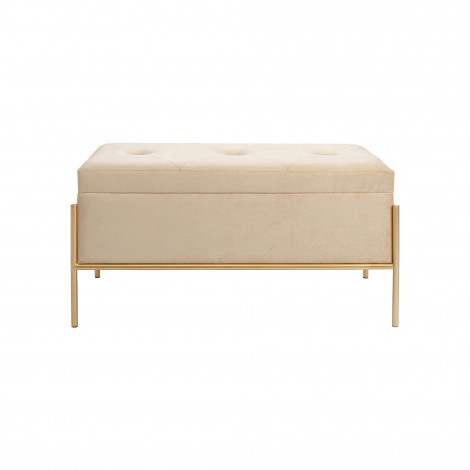 Banc-coffre Buttons beige 80x40cm Kare Design|Banquettes / Bancs / Poufs|Kare