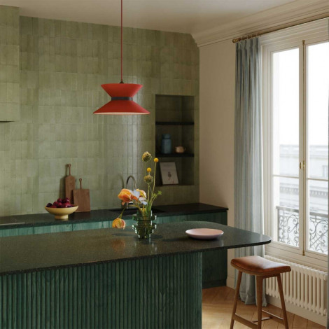 Abat-jour pour suspension sablier rouge|Suspensions|Lampe Avenue