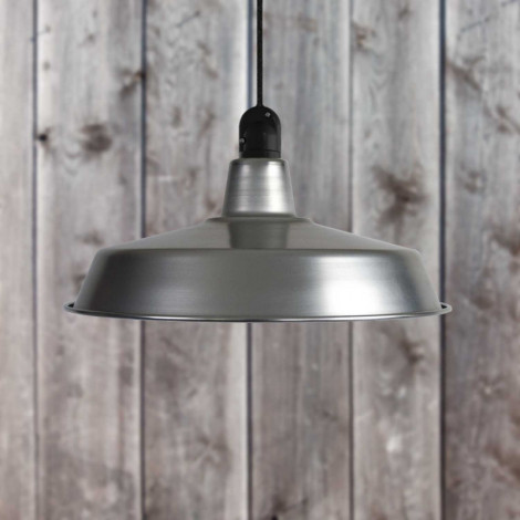 Suspension d'extérieur en aluminium naturel diam 45cm|Suspensions|Lampe Avenue