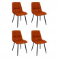 Lot de 4 Chaises Design "Sirac" 83cm Ambre|Chaise|Paris Prix