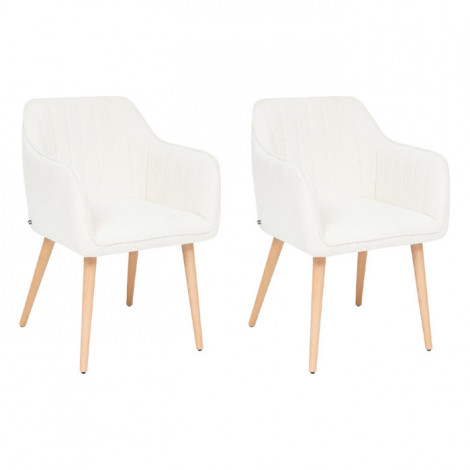 Lot de 2 Fauteuils Design "Visoca" 83cm Blanc|Chaise|Paris Prix