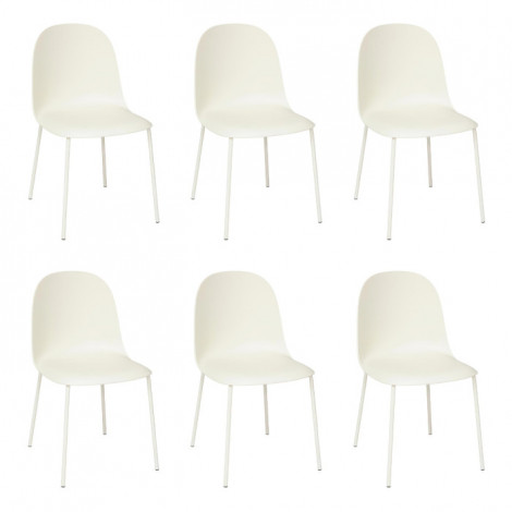 Lot de 6 Chaises Design "Asan" 79cm Crème|Chaise|Paris Prix