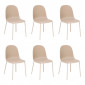 Lot de 6 Chaises Design "Asan" 79cm Café|Chaise|Paris Prix