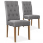 Lot de 2 Chaises Design Tissu "Charmly" 99cm Gris|Chaise|Paris Prix