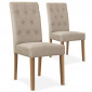 Lot de 2 Chaises Design Tissu "Charmly" 99cm Beige|Chaise|Paris Prix