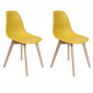 Lot de 2 Chaises Scandinave "Umea" 86cm Moutarde|Chaise|Paris Prix