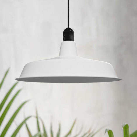 Suspension blanche d'extérieur diamètre 45cm|Suspensions|Lampe Avenue