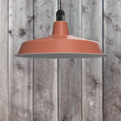 Suspension extérieure rouge terracotta diamètre 55cm|Suspensions|Lampe Avenue