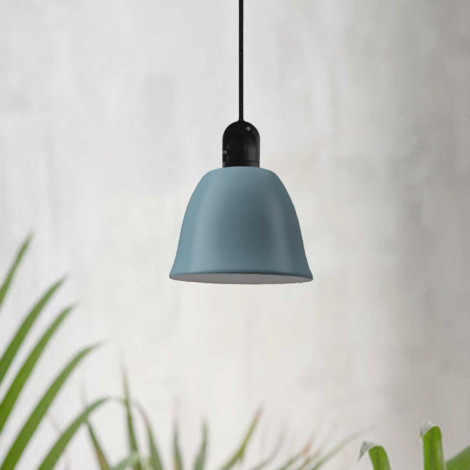 Suspension extérieure cloche bleu pastel|Suspensions|Lampe Avenue