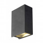 QUAD 2 XL applique carrée anthracite LED 2x32W 3000K up-down IP44|Appliques murales|Lampe Avenue