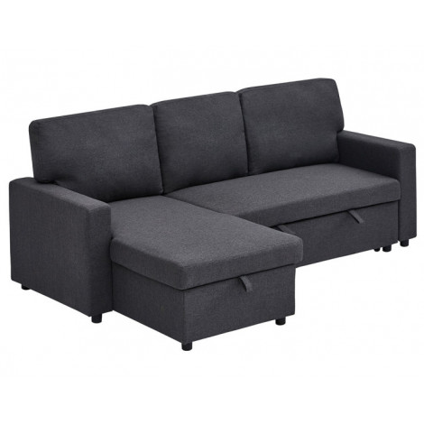 Meiya - canapé d’angle réversible 4 places convertible avec coffre en tissu|Canape|BestMobilier