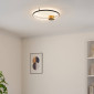 Plafonnier noir et laiton cercle LED dimmable 60 cm - Alisa|Plafonnier|Kosilum