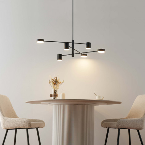 Suspension industrielle 6 spots LED - Forenza|Lustre|Kosilum