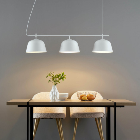 Suspension scandinave métal blanc - Oviedo|Lustre|Kosilum