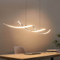 Suspension LED double barres ondulées 110 cm - Galba|Lustre|Kosilum