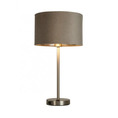 Lampe de table Finn Acier doux,tissu Nickel satiné|Lampes à poser|Luminaire Center