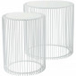 Tables d'appoint rondes Wire blanches set de 2 Kare Design|Chevet|Kare