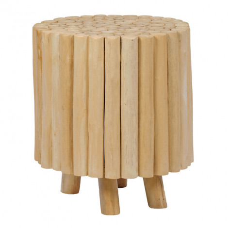 Tabouret / Table d'appoint D. 40 cm en bois de teck naturel - DAWSON|Table|Meuble et moi