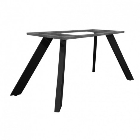 4 pieds de table de repas inclinés en métal noir H.65 cm - 08|Table|Meuble et moi