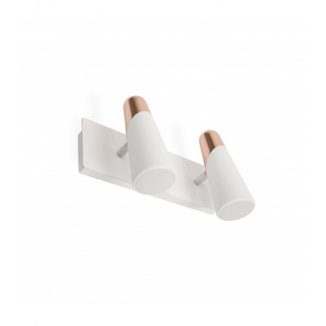 Aplique murale cuivre blanc Lao 2 ampoules|Appliques murales|Luminaire Center