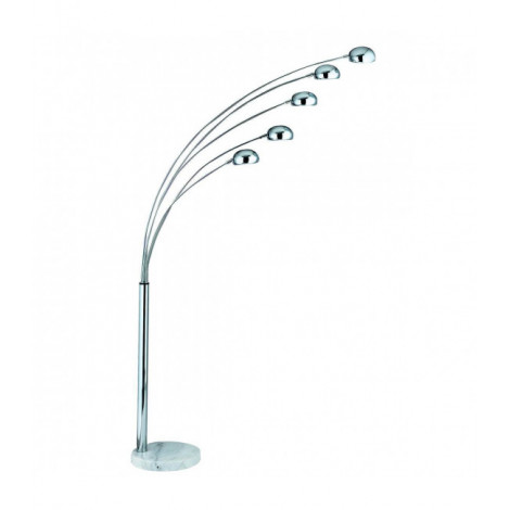 Lampadaire 5 ampoules Giraffe, en chrome et marbre|Lampadaire|Luminaire Center