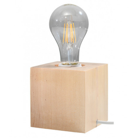 Lampe de table Ariz Bois Bois naturel 1 ampoule 10cm|Lampes à poser|Luminaire Center