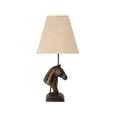 Lampe de table Eclipse Résine,toile de jute Patine Bronze|Lampes à poser|Luminaire Center