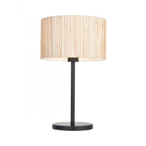 Lampe de table Longshore Acier,jonc de mer Noir mat, jonc de mer naturel|Lampes à poser|Luminaire Center