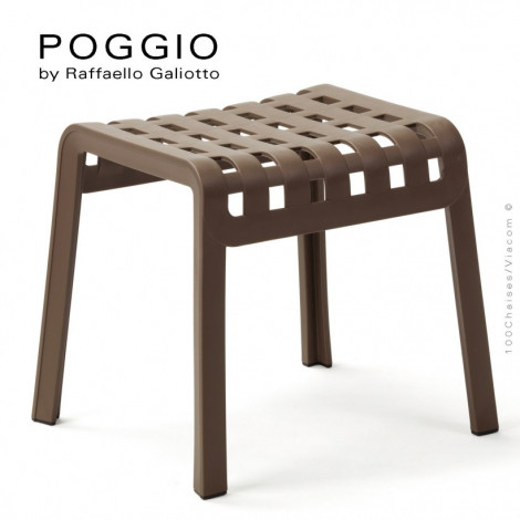 Tabouret, repose-pieds design POGGIO, structure et assise plastique couleur.|Tabouret|100chaises