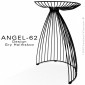 Tabouret design ANGEL-62, structure en fil d'acier, finition peint pour extérieur.|Tabouret|100chaises