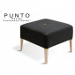 Module pour banquette ou simple tabouret carré PUNTO, structure bois vernis, assise garnie de mousse, habillage tissu tissé.|Tabouret|100chaises