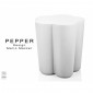 Tabouret design PEPPER ou petite table d'appoint lumineux plastique blanc pour intérieur et extérieur.|Tabouret|100chaises