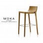 Lot de 6 tabourets design MOKA structure et assise bois vernis.|Tabouret|100chaises