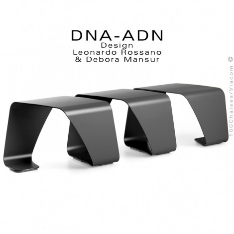 Banc design DNA-ADN pour salle d'attente, assise 3 places aux formes hélicoïdales en tôle d'acier peint, pour extérieur.|Banquettes / Bancs / Poufs|100chaises