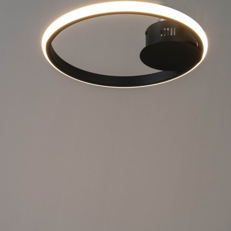 Plafonnier ou applique moderne ronde LED noire - Keane|Plafonnier|Kosilum