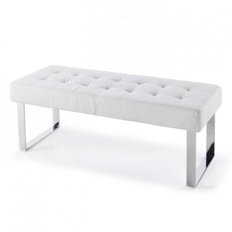 Banquette Design Capitonnée "Nacho" 120cm Blanc|Banquettes / Bancs / Poufs|Paris Prix