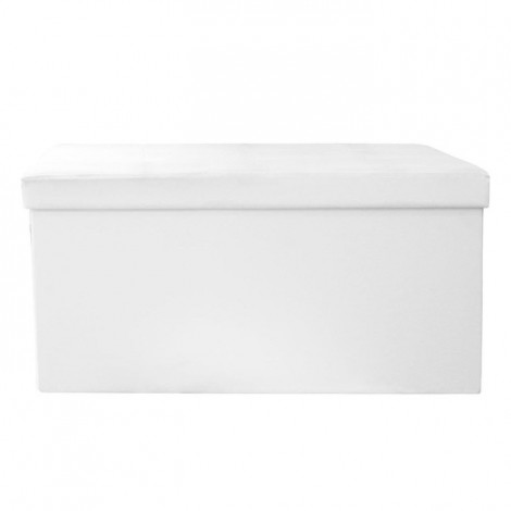 Banquette Coffre Pliable Design "Alana" 76cm Blanc|Banquettes / Bancs / Poufs|Paris Prix