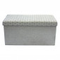 Banc & Coffre de Rangement "Motifs" 76cm Gris & Noir|Banquettes / Bancs / Poufs|Paris Prix