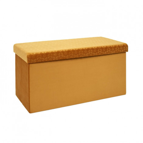 Banc Pliable & Coffre "Rétro" 76cm Jaune Moutarde|Banquettes / Bancs / Poufs|Paris Prix