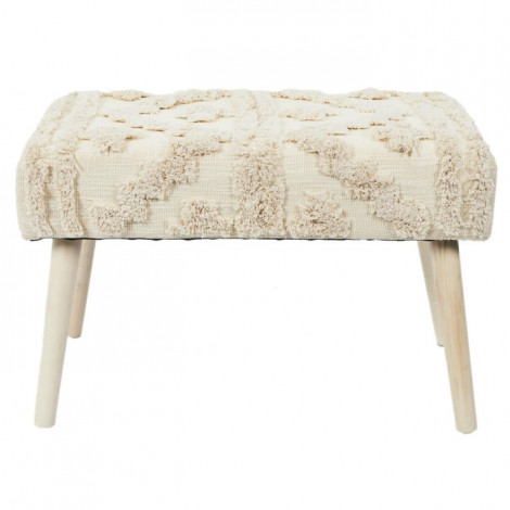 Banc Design en Bois "Mirage" 60cm Blanc & Beige|Banquettes / Bancs / Poufs|Paris Prix