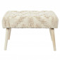 Banc Design en Bois "Mirage" 60cm Blanc & Beige|Banquettes / Bancs / Poufs|Paris Prix