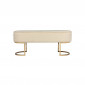 Banc Design en Velours "Athea" 105cm Crème & Or|Banquettes / Bancs / Poufs|Paris Prix