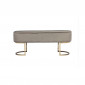 Banc Design en Velours "Athea" 105cm Taupe & Or|Banquettes / Bancs / Poufs|Paris Prix