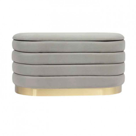 Banc & Coffre de Rangement "Aiden" 80cm Gris|Banquettes / Bancs / Poufs|Paris Prix