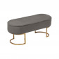 Banc Design en Velours "Pera" 105cm Gris & Or|Banquettes / Bancs / Poufs|Paris Prix