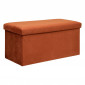 Banquette Coffre Pliable en Velours "Lilou" 76cm Ambre|Banquettes / Bancs / Poufs|Paris Prix